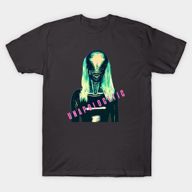 Unapologetic Alien Woman - weirdcore T-Shirt by Ravenglow